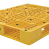 Vestil High Density Polyethylene Pallet 39-3/8 In. x 47-3/8 In. x 6 In. 8000 Lb. Capacity Yellow PLP2-4840-YELLOW - Image 2