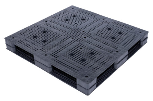 Vestil High Density Polyethylene Heavy Duty Solid Top Rackable Pallet/Skid 47-1/4 In. x 47-1/4 In. x 6 In. 22