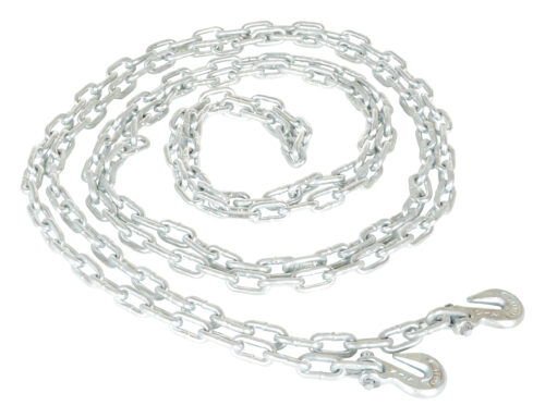 Vestil Steel Chain with Grab Hook 20 Ft. Length 1/4 In. Chain 6000 Lb. Pulling Capacity Silver PPC-20