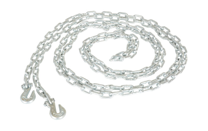 Vestil Steel Chain with Grab Hook 20 Ft. Length 1/4 In. Chain 6000 Lb. Pulling Capacity Silver PPC-20 - Image 2