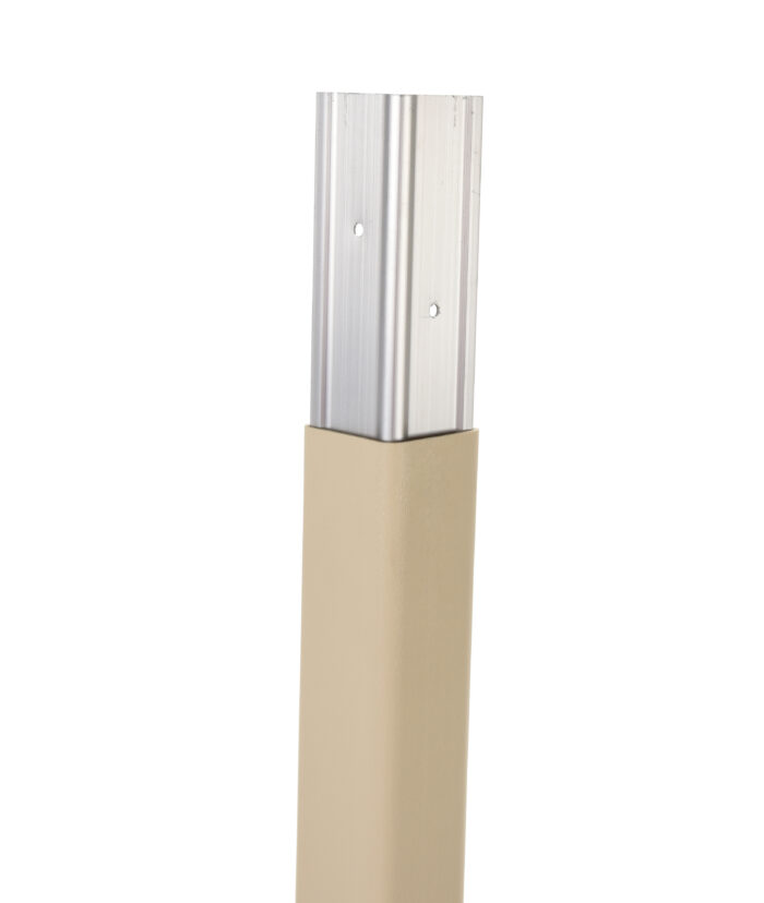 Vestil PVC Plastic Corner Protector with Aluminum Insert 2 In. x 2 In. x 48 In. 90 Degree Beige PVC-A-2-BG - Image 2