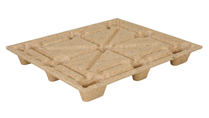 Vestil Recycled Nestable Pressed Wood Pallet 40-1/4 In. x 48-1/4 In. x 5-11/16 In. 2000 Lb. Dynamic Capacity Brown PWP-4840 - Image 2