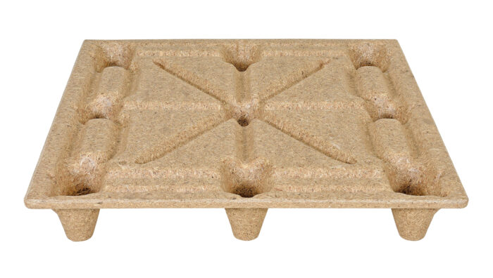 Vestil Recycled Nestable Pressed Wood Pallet 40-1/4 In. x 48-1/4 In. x 5-11/16 In. 2000 Lb. Dynamic Capacity Brown PWP-4840 - Image 3