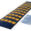 Vestil Rubber Speed Hump Asphalt Hardware 110-3/4 In. x 23-1/2 In. x 1-5/8 In. 40000 Lb. Capacity Black / Yellow RSH-108-24-A