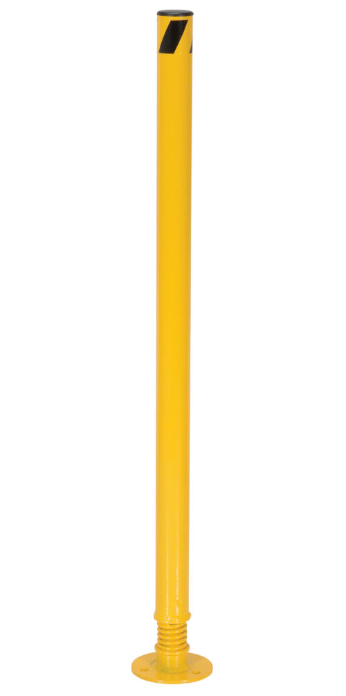 Vestil Steel Spring Loaded Bollard 42 In. Height Yellow SPBOL-42