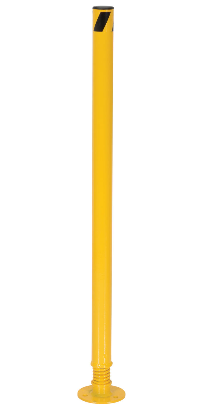 Vestil Steel Spring Loaded Bollard 42 In. Height Yellow SPBOL-42