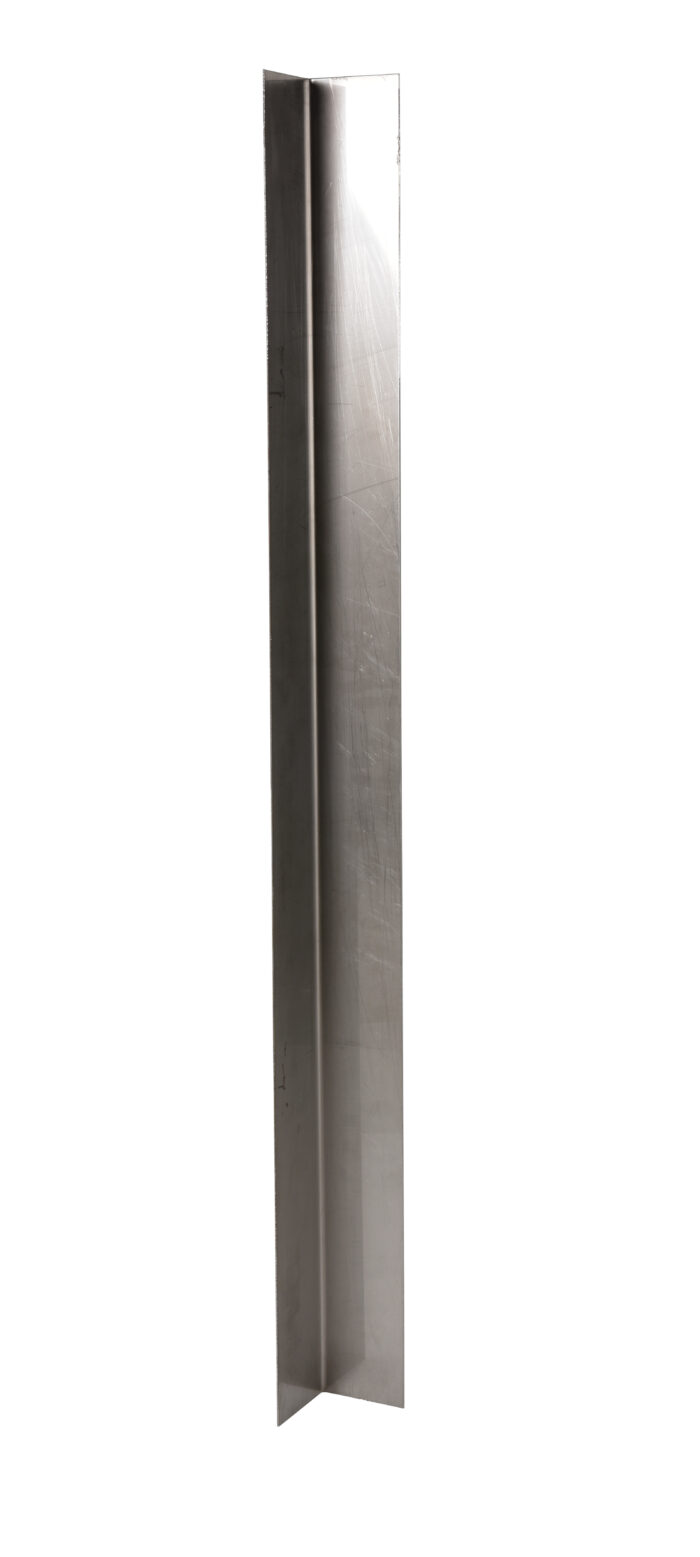 Vestil 304 Stainless Steel Square Corner Guard 48 In. x 3-1/2 In. x 3-1/2 In. Silver SS-48 - Image 2