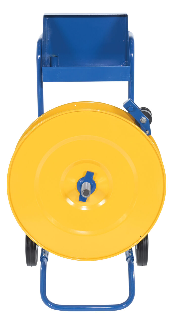 Vestil Steel Heavy Duty Strapping Cart 22-5/16 In. x 25 In. x 41-5/16 In. Blue / Yellow STRAP-PS-HD - Image 3