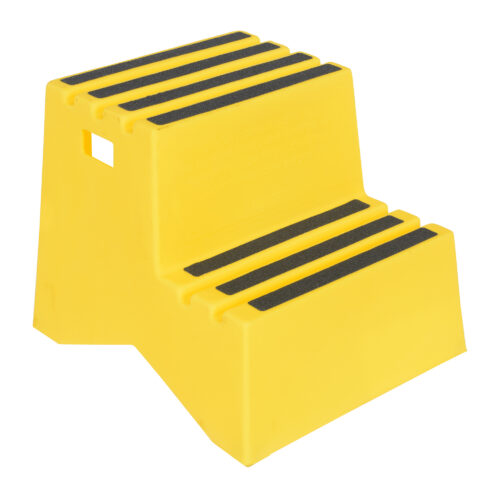 Vestil Polyethylene 2-Step Step Stool 500 Lb. Capacity Yellow VST-2-Y