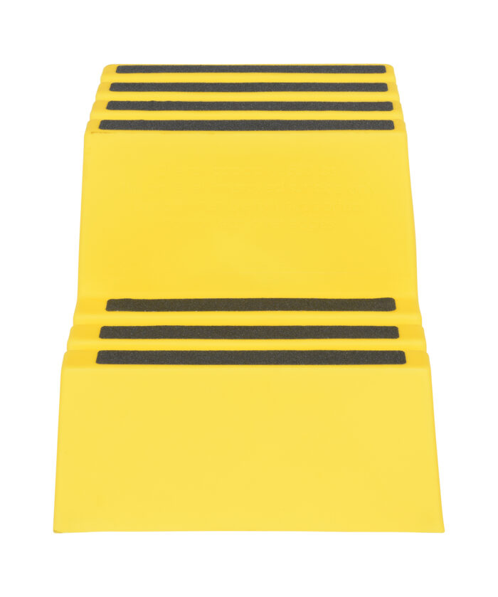 Vestil Polyethylene 2-Step Step Stool 500 Lb. Capacity Yellow VST-2-Y - Image 2