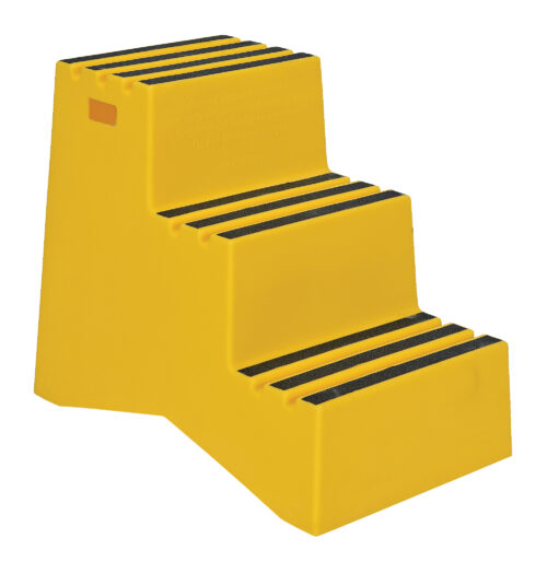 Vestil Polyethylene 3-Step Step Stool 500 Lb. Capacity Yellow VST-3-Y