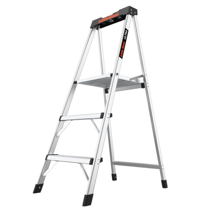 ULTRA, 3-Step Model - ANSI Type IA - 300 lb Rated, Aluminum Step Stool with Tool Tray - Retail Packaging