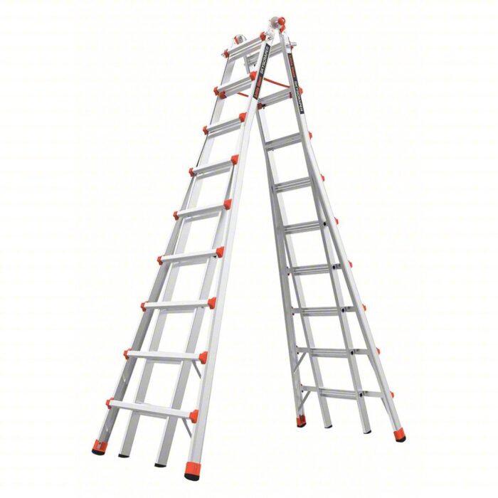 SKYSCRAPER, 17' Model - ANSI Type IA - 300 lb Rated, Aluminum Adjustable Stepladder