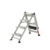 JUMBO STEP, 4-Step Model - EN 14183 - 150 kg Rated, Aluminum Step Stool with Handrail - Image 2