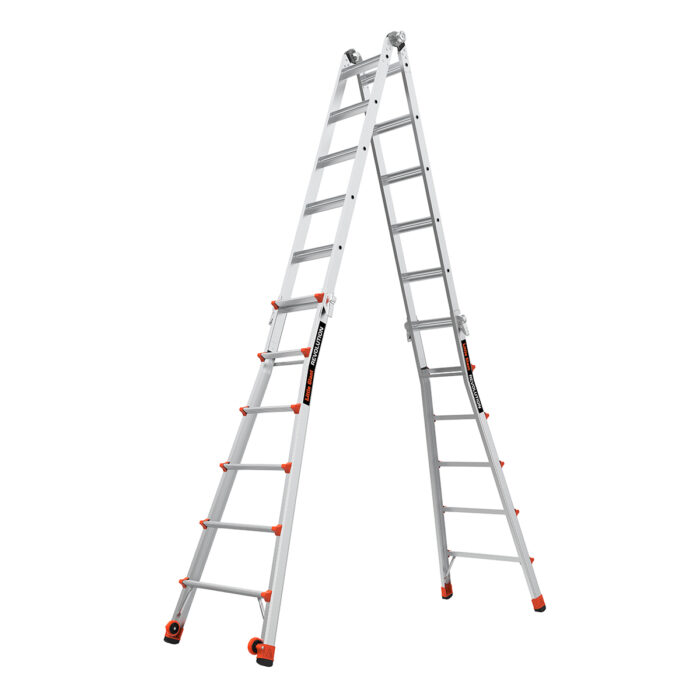 REVOLUTION 2.0, Model 26 - ANSI Type IA - 300 lb Rated, Aluminum Articulated Extendable Ladder with TIP & GLIDE Wheels - Image 2