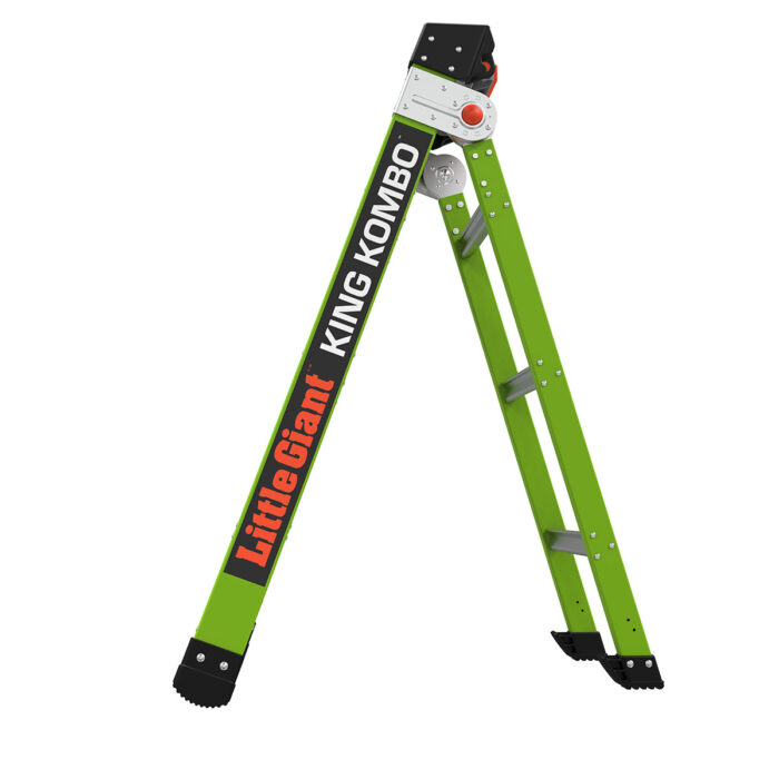 KING KOMBO Professional, 4' - ANSI Type IAA - 375 lb Rated, Fiberglass 3-in-1 All-Access Combination Ladder with Rotating Wall Pad (Retail Packaging - Only Available in Bundles of 16) - Image 2