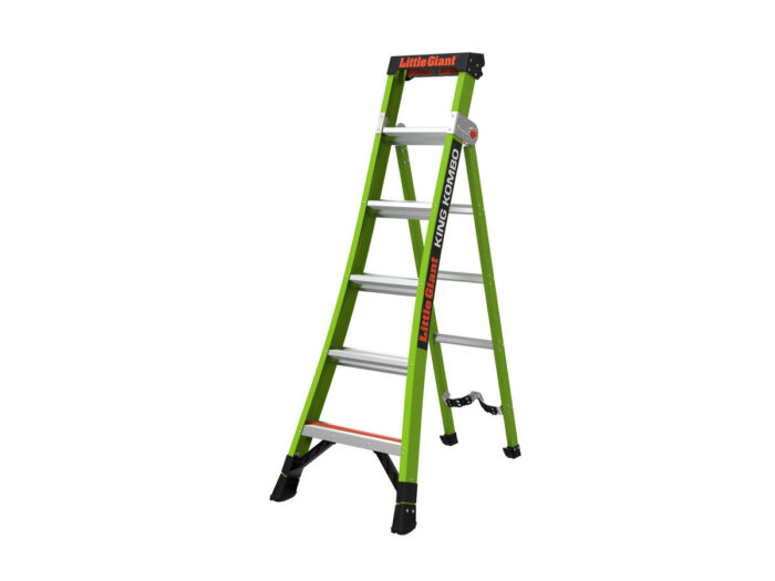 KING KOMBO Industrial, 6-10 Model - AS/NZS Industrial - 150 kg Rated, Fiberglass 3-in-1 All-Access Combination Ladder with Rotating Wall Pad, V-Rung Corner Pad, GROUND CUE, and Heavy-Duty Feet - Image 2