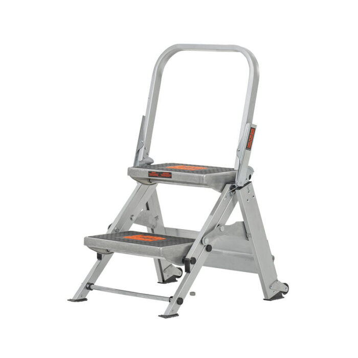 SAFETY STEP, 2-Step Model - AS/NZS Industrial - 150 kg Rated, Aluminum Step Stool
