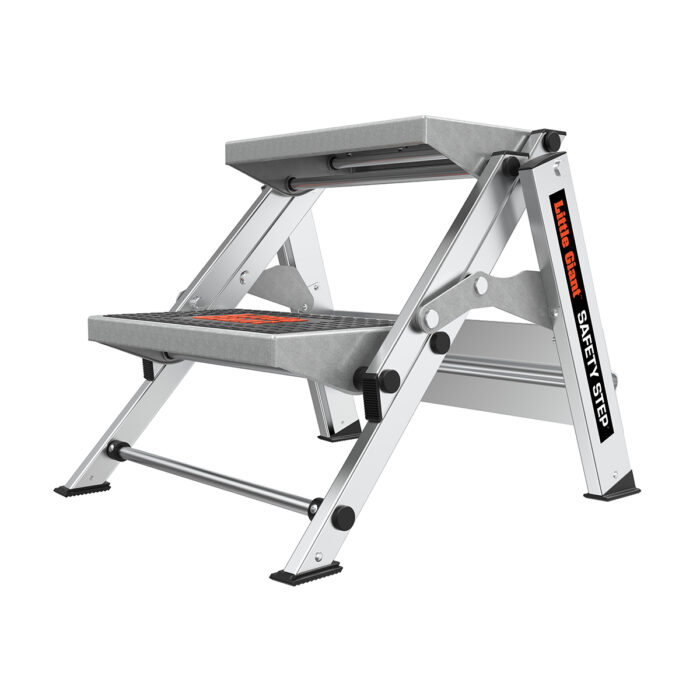 SAFETY STEP, 2-Step Model - EN 14183 - 150 kg Rated, Aluminum Step Stool - Image 2