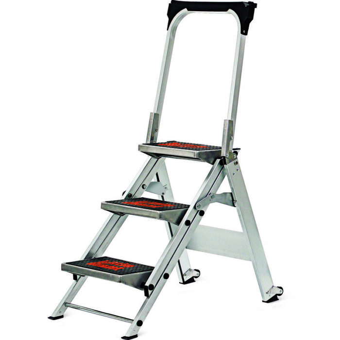 SAFETY STEP, 3-Step Model - EN 14183 - 150 kg Rated, Aluminum Step Stool