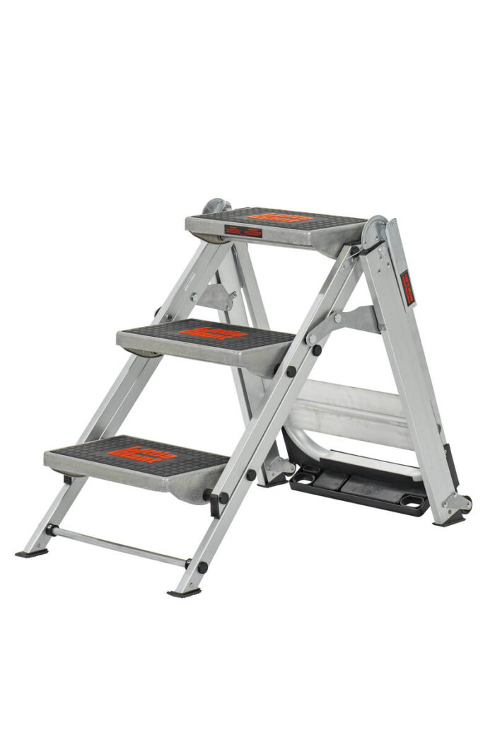 SAFETY STEP, 3-Step Model - EN 14183 - 150 kg Rated, Aluminum Step Stool - Image 2