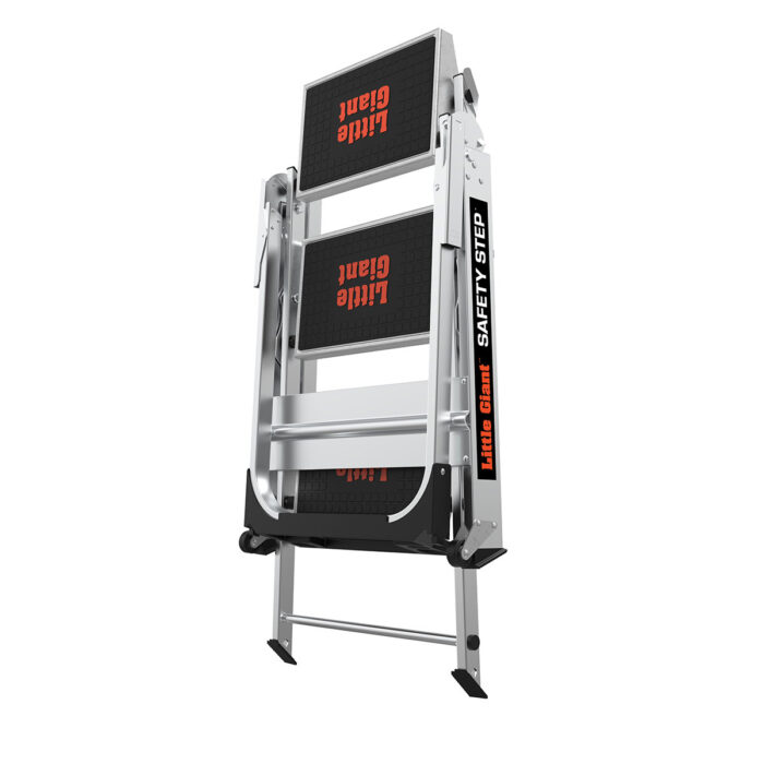 SAFETY STEP, 3-Step Model - AS/NZS Industrial - 150 kg Rated, Aluminum Step Stool with Handrail - Image 2