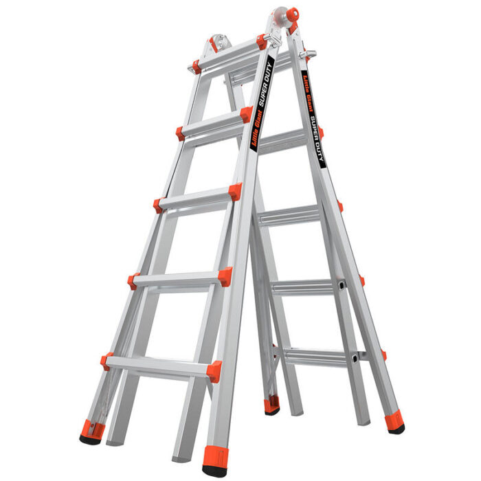 SUPER DUTY, Model 22 - ANSI Type IAA - 375 lb Rated, Aluminum Articulated Extendable Ladder