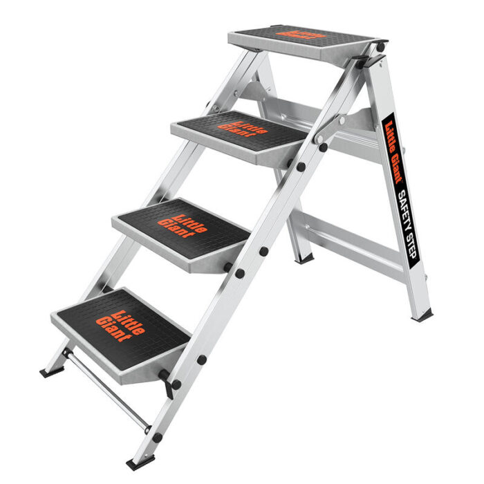 SAFETY STEP, 4-Step Model - EN 14183 - 150 kg Rated, Aluminum Step Stool