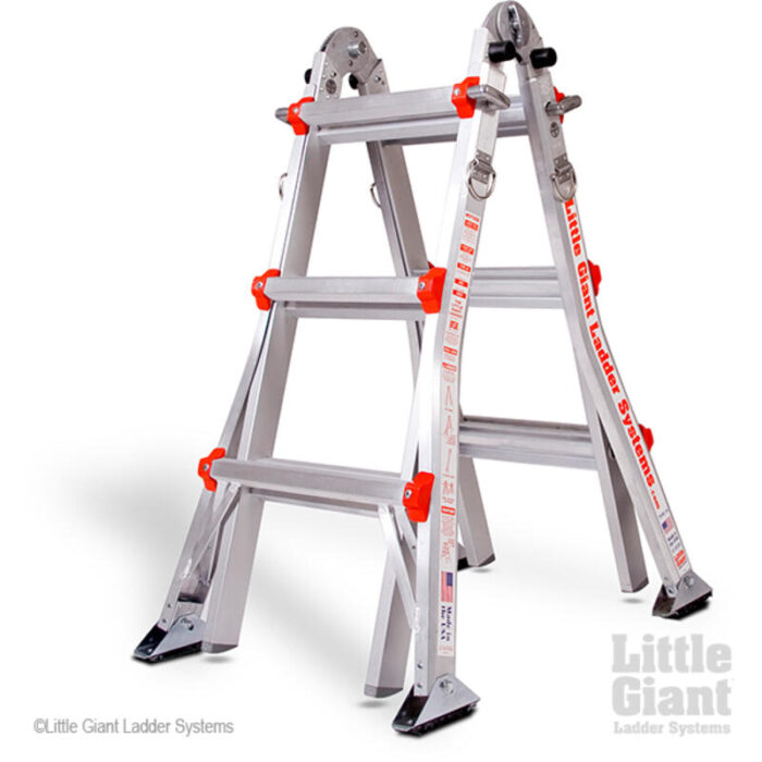 AIRCRAFT SUPPORT, Model 13 - ANSI Type IA - 300 lb Rated, Aluminum Articulated Extendable Ladder