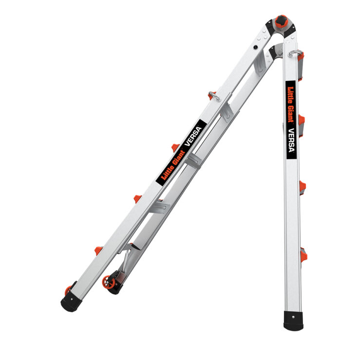 VERSA, Model 17 - ANSI Type 1A - 300 lb Rated, Aluminum Articulated Extendable Ladder - Image 2