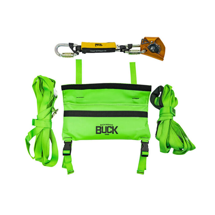 PETZL ASAP Accessory Kit - ASAP Ascender and ASAP'SORBER, including top bag with stabilizer Straps - for SUMOSTANCE with HYPERLITE Technology Pole-use Limited Arrest System